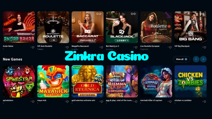 Zinkra Casino casino presented on mobile device in Pakistan with slots and live games